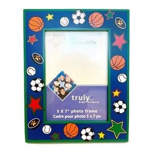 Truly Sports Picture Photo Frame 5x7 Soccer Basketball Hockey Baseball Blue Red
